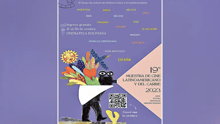 Afiche de la 19&deg; Muestra de Cine Latinoamericano y del Caribe./ RRSS