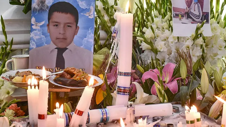 Velorio de Kevin, el estudiante que fue asesinado. DICO SOL&Iacute;S