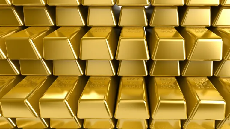 Imagen referencial de lingotes de oro. EL UNIVERSAL