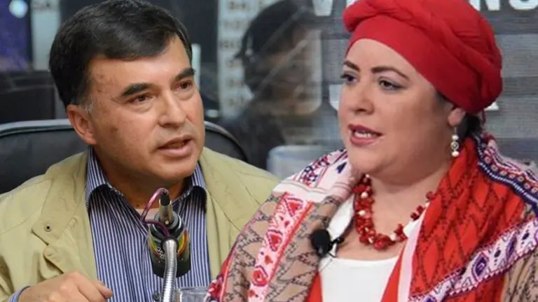 El exministro Juan Ram&oacute;n Quintana. Del otro lado, la ministra de la Presidencia, Mar&iacute;a Nela Prada. COMPOSICI&Oacute;N OPINI&Oacute;N