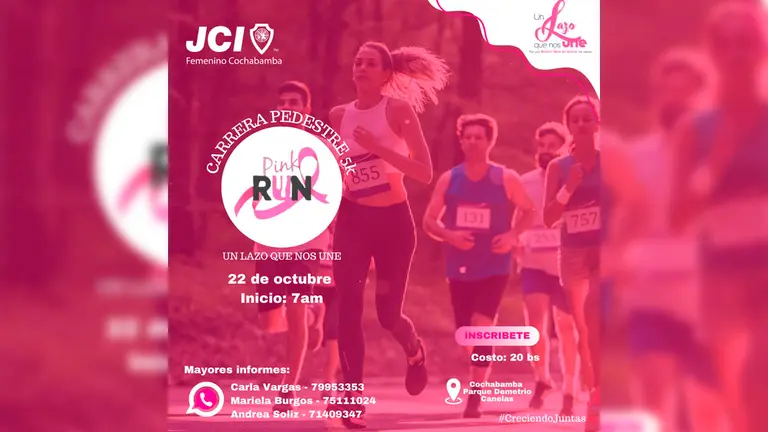 Afiche promocional de la carrera. JCI Femenino