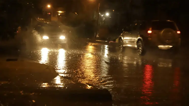 Lluvia registrada en Cochabamba la noche del viernes 20 de octubre./ APG