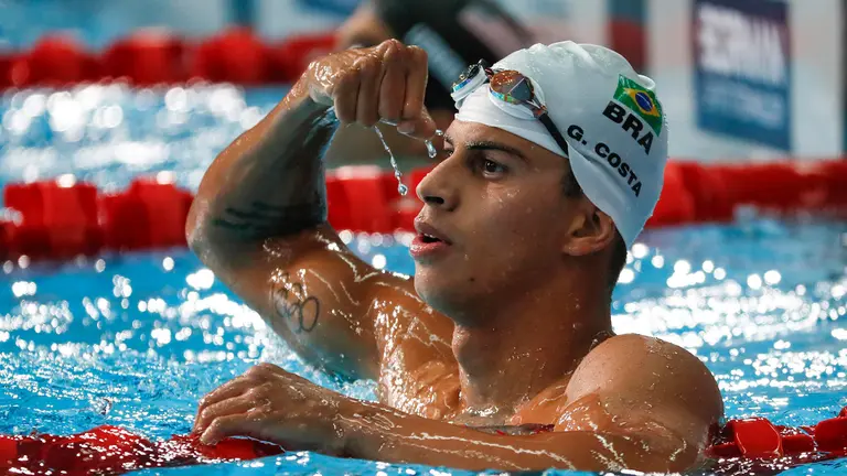 El brasile&ntilde;o Guilherme Costa gana oro y bate la marca panamericana en 400 metros libre./ EFE