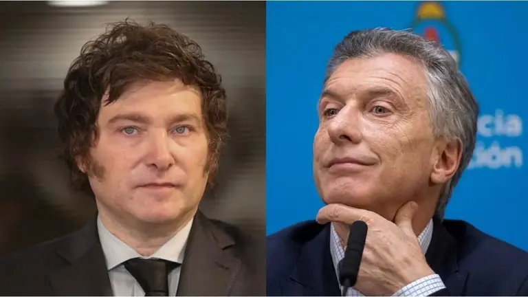 Javier Milei (i) y Mauricio Macri. MARCOPRES