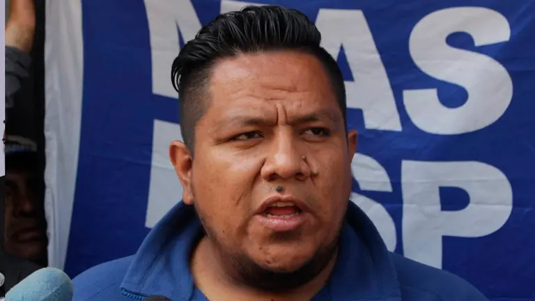El presidente del MAS de Cochabamba Franco Garc&iacute;a. Marco Guzm&aacute;n