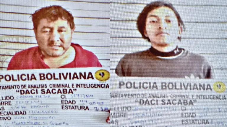 Los dos detenidos por robo agravado en una casa de Sacaba./ DICO SOL&Iacute;S
