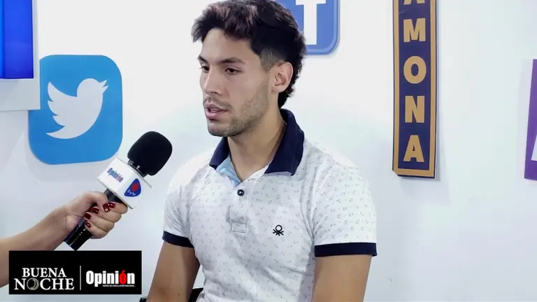 El atleta Gary Enriquez, en entrevista con Buena Noche. CAPTURA DE VIDEO