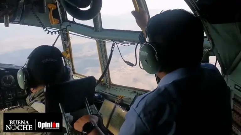 Momento del bombardeo de nubes en Cochabamba./ CAPTURA DE VIDEO