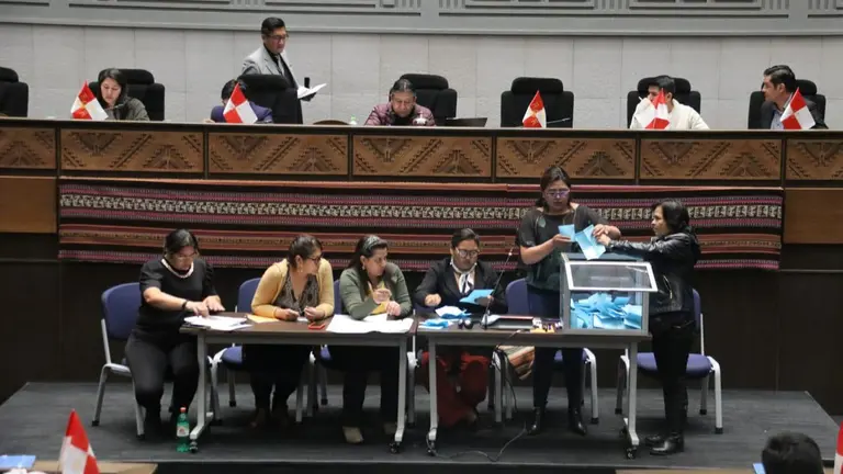 El proceso de votaci&oacute;n en la ALP. ABI