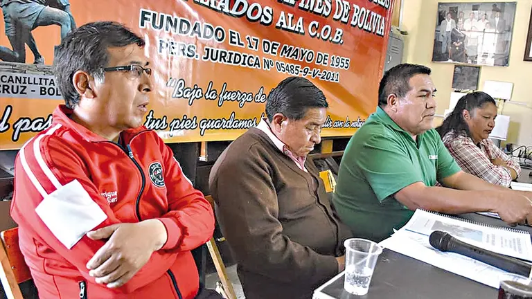Canillitas de Bolivia, reunidos en su sede de Cochabamba.
