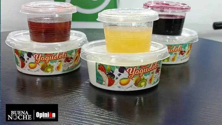 Productos de Yogudeli, en Buena Noche de Opini&oacute;n Bolivia. CAPTURA DE VIDEO
