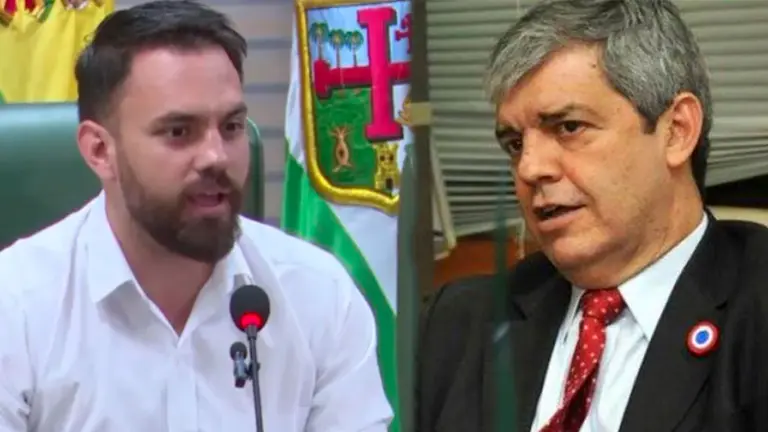 El ministro de Gobierno, Eduardo del Castillo, y su hom&oacute;logo paraguayo Enrique Riera, COMPOSICI&Oacute;N OPINI&Oacute;N