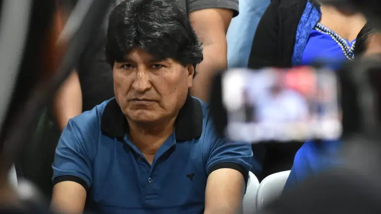 Evo Morales, en conferencia de prensa. DICO SOL&Iacute;S
