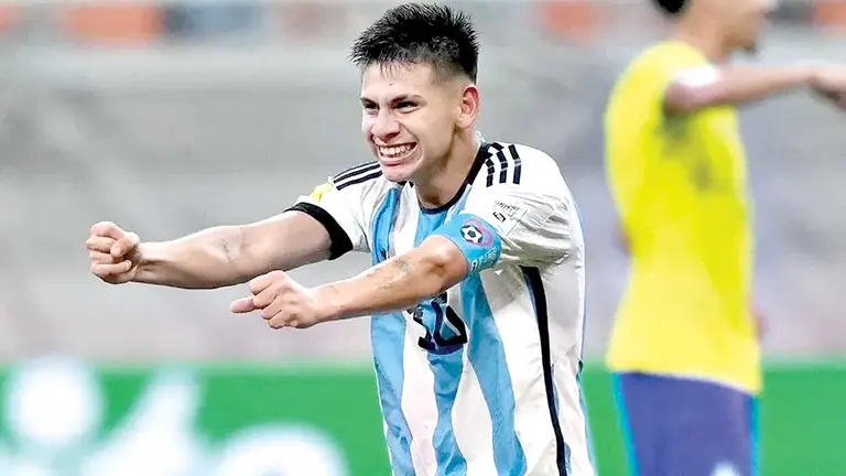 Un festejo argentino, en una llave pasada ante Brasil./ RRSS