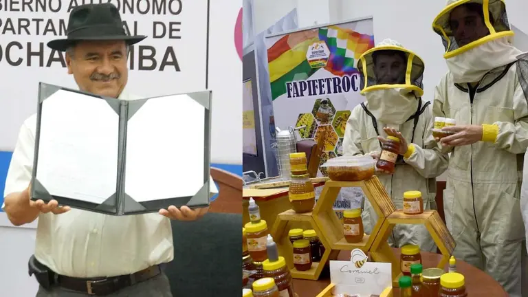 Gobernador  promulga Ley de Apicultura para proteger abejas./ GOBERNACION DE COCHABAMBA