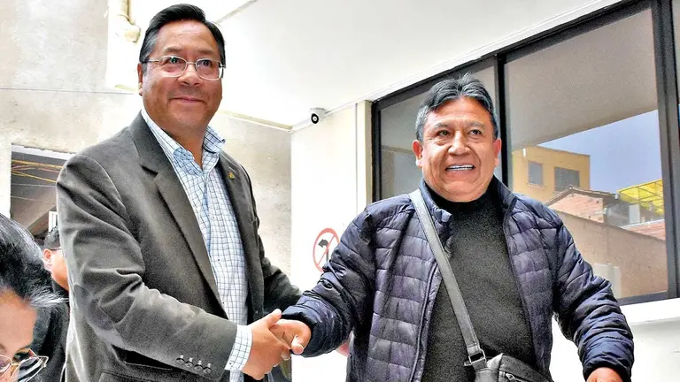 El presidente Luis Arce y el vicepresidente David Choquehuanca./ APG