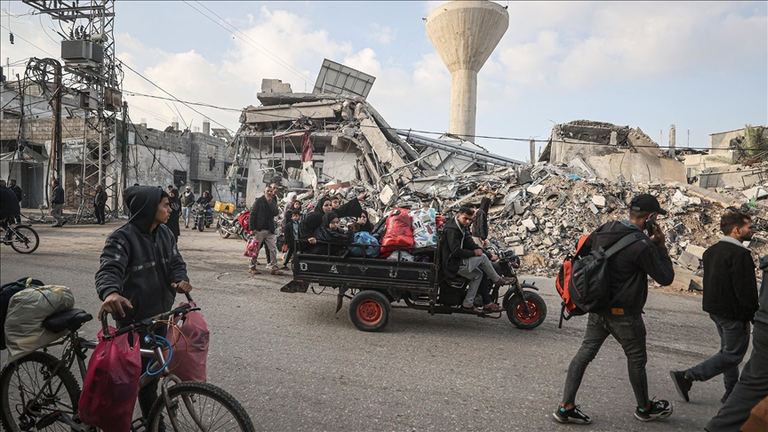 Palestinos, en Gaza. AGENCIA ANADOLU