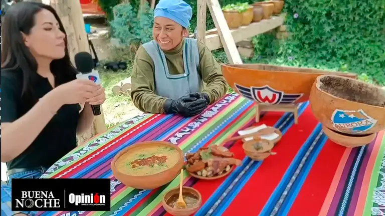 Platos que ofrece mamita amigo en Linde./ CAPTURA DE VIDEO