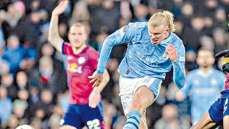Una imagen de Erling Haaland, goleador citizen. /  MANCHESTER CITY