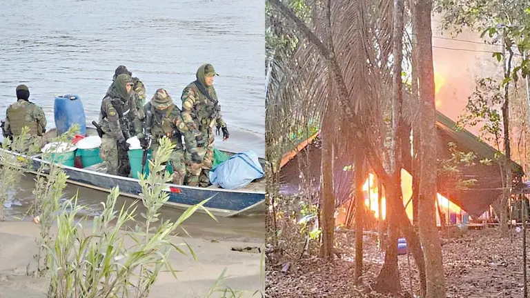 Hallaron armas de fuego, proyectiles y droga./ FACEBOOK JAIME MAMANI ESP&Iacute;NDOLA