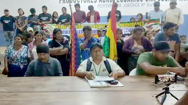 Dirigentes interculturales de San Julián Norte./ CAPTURA VIDE0