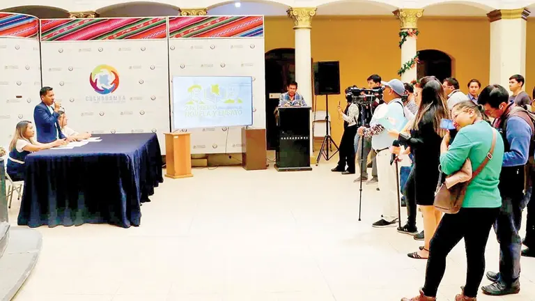 Lanzamiento de los concursos de novela y ensayo Jes&uacute;s Lara y Gustavo Rodr&iacute;guez Ostria./ SERGIO DE LA ZERDA