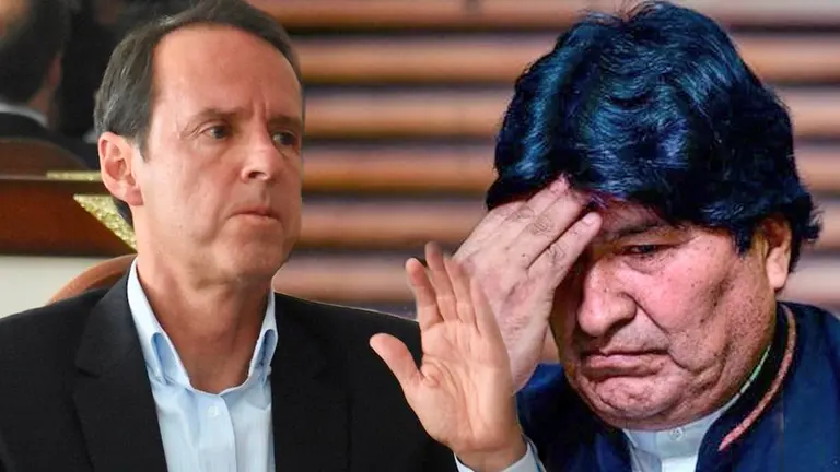 Tuto Quiroga y Evo Morales, en diferentes eventos./ ARCHIVO