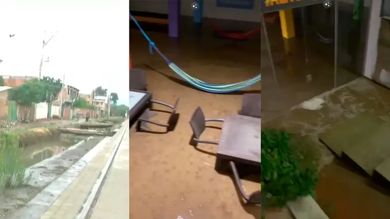 Im&aacute;genes de las zonas afectadas por las lluvias de esta madrugada en Cochabamba. COMPOSICI&Oacute;N OPINI&Oacute;N
