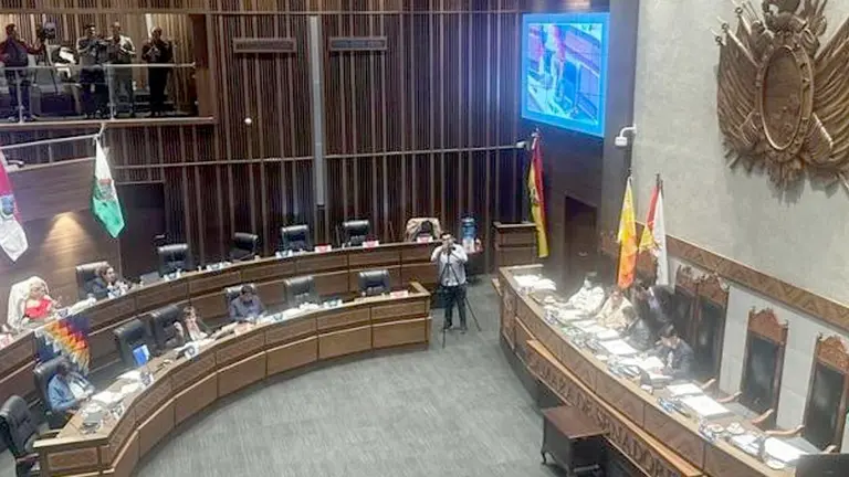 El Senado sanciona la Ley para dispositivos electrónicos de vigilancia./ OXIGENO.BO
