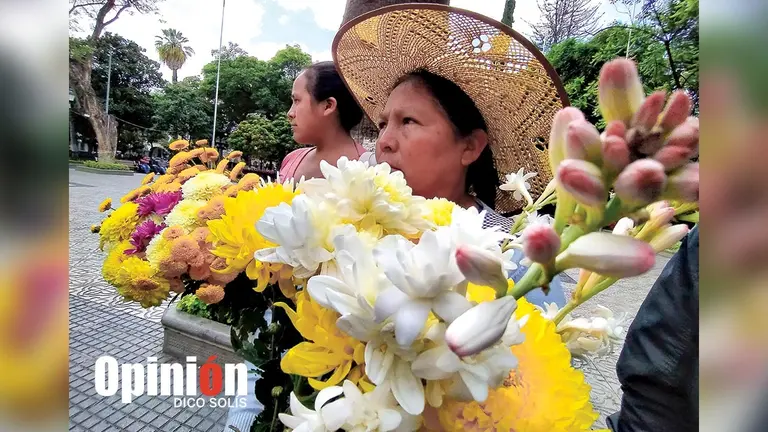 Floricultores de Quillacollo, este 27 de diciembre./ DICO SOL&Iacute;S