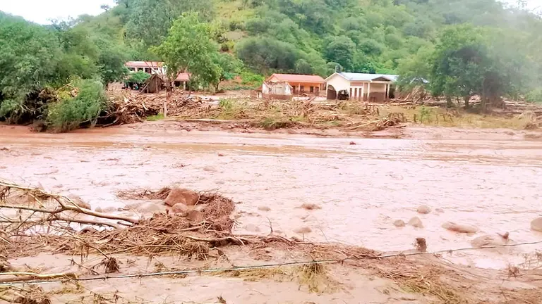 Una imagen referencial de una inundación que ocurrió en Tarija. / ARCHIVO