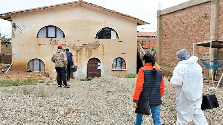Foto del lugar donde se cometió un infanticidio, que tuvo lugar el domingo en Punata. / FISCALÍA