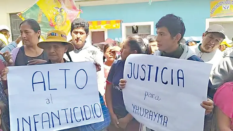 Los pobladores de Coripata piden justicia por el infanticidio de Yhurayma, una ni&ntilde;a de siete a&ntilde;os asesinada en abril de 2023./ LIBERTAD AYNI POSITIVA
