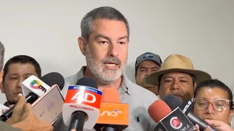 El presidente de la Asamblea Legislativa Departamental, Zvonko Matkovic, en un encuentro con los medios./ CAPTURA VIDEO