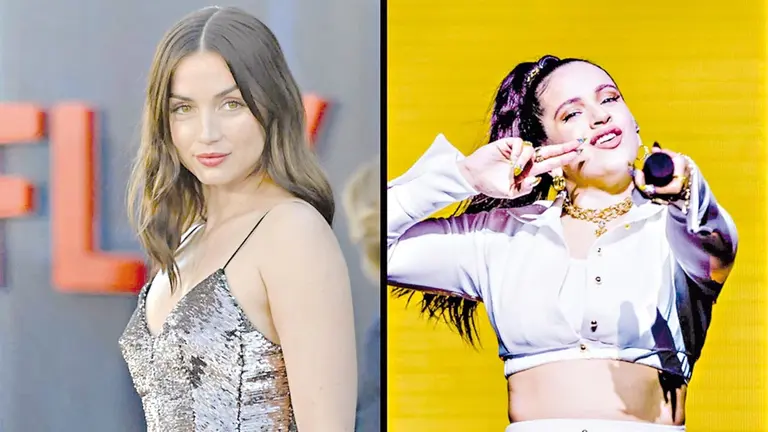 La actriz cubana Ana de Armas y la cantante espa&ntilde;ola Rosal&iacute;a./ CUBANOTICIAS 360