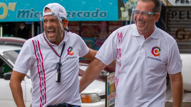 Luis Fernando Camacho y Mario Aguilera, juntos, en campa&ntilde;a. PRENSA LUIS FERNANDO CAMACHO