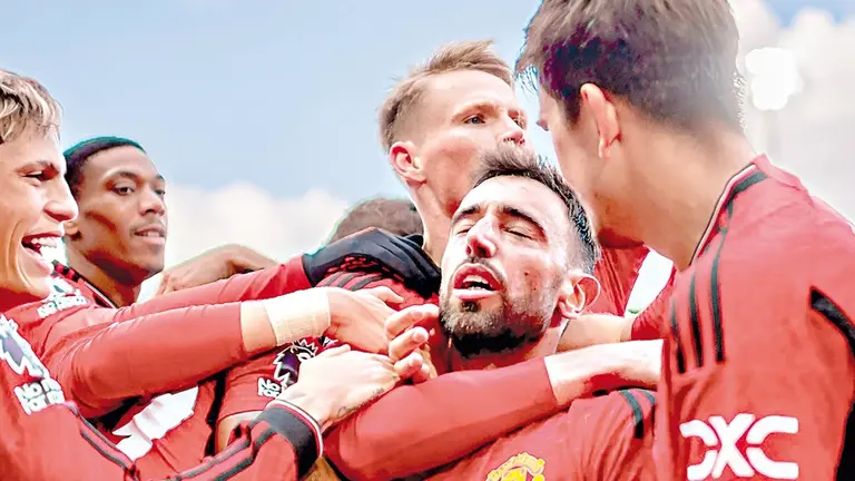 Jugadores del Red Devil celebran una conquista.  / INSTAGRAM MANCHESTER UNITED