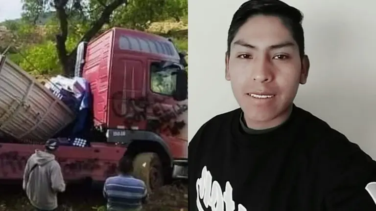 Del lado derecho, Jos&eacute; Armando Iglesias Medrano, el joven desaparecido cuando iba a Sucre. Del otro lado, el Volvo que manejaba.