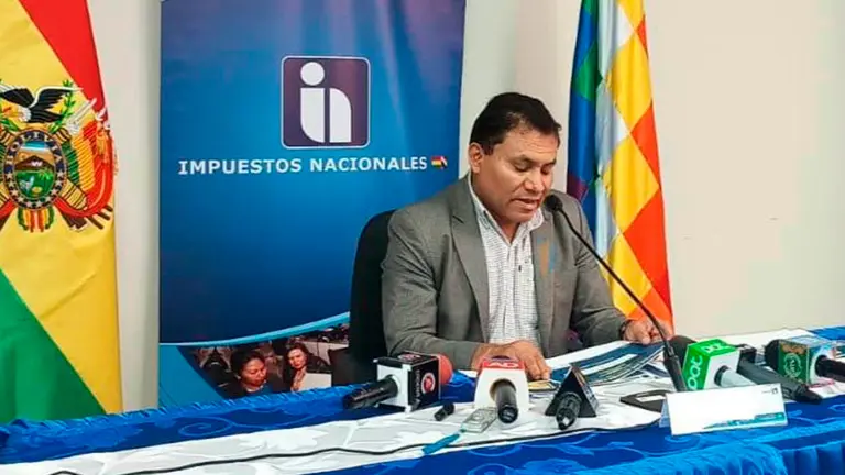 Conferencia de prensa de la autoridad del SIN./ CORTES&Iacute;A