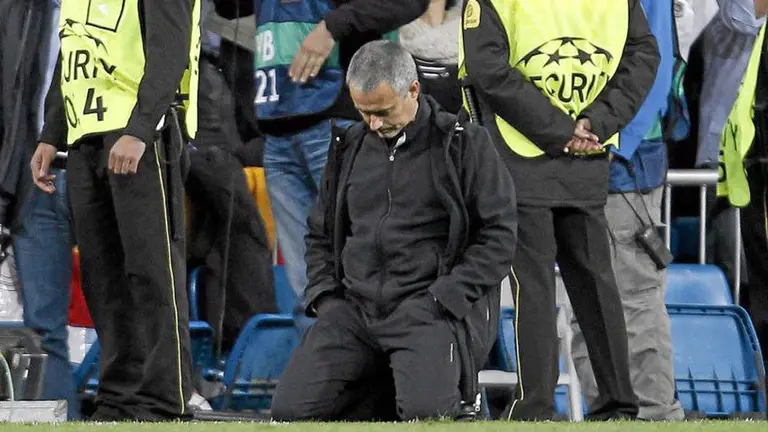 Jos&eacute; Mourinho, tras sufrir una derrota como DT. MARCA