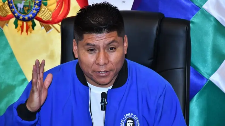 Leonardo Loza, en conferencia de prensa. APG