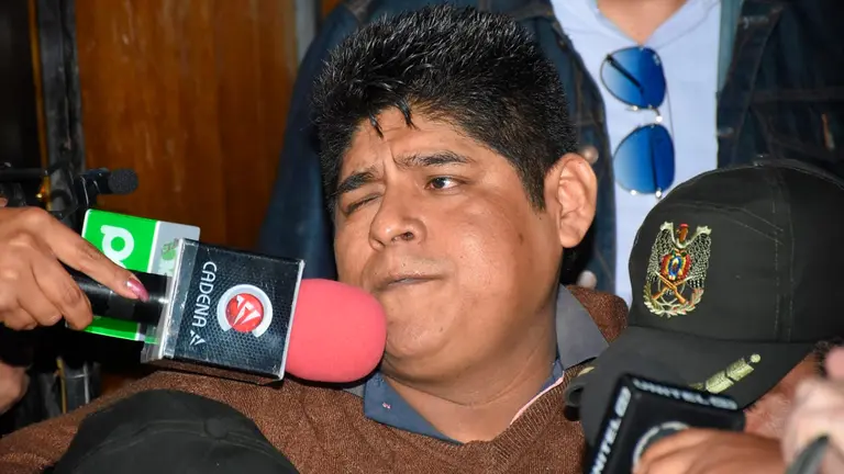 C&eacute;sar Apaza, a la salida de la c&aacute;rcel./ APG