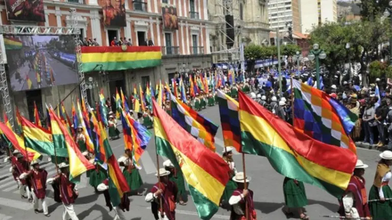 Festejos por el D&iacute;a del Estado Plurinacional de Bolivia, el a&ntilde;o pasado. ABI