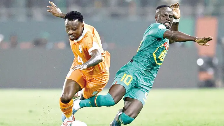 Una jugada del duelo de Senegal ante Costa de Marfil por los octavos de final de la Copa &Aacute;frica 2024./ GOL CARACOL