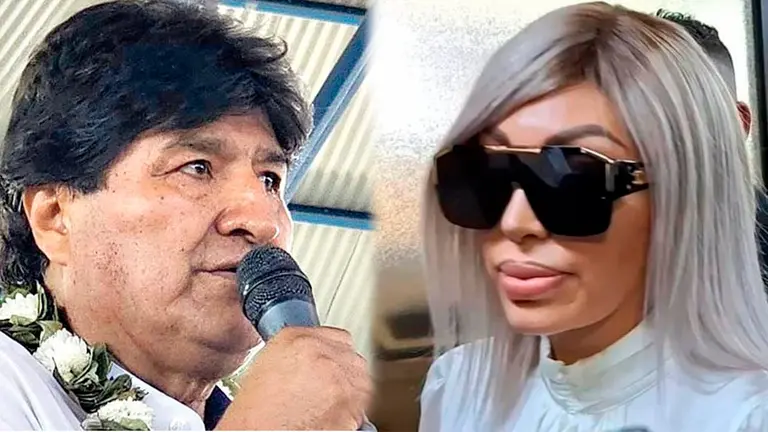 El expresidente Evo Morales y Gabriela Zapata. COMPOSICI&Oacute;N OPINI&Oacute;N