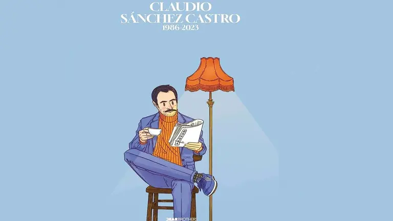 Una gr&aacute;fica para la portada del suplemento cultural La Ramona, en homenaje al cr&iacute;tico de cine Claudio S&aacute;nchez./ BEAR BROTHERS