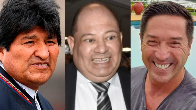 Evo Morales (i), Carlos Romero y Mario Cronenbold. ARCHIVO