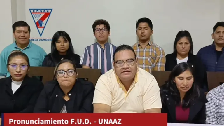 FUD de la UNAAZ emite pronunciamiento. UNIVERSIDAD NACIONAL ADELA ZAMUDIO