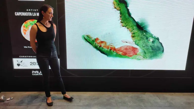 Artista boliviana Alejandra Alarc&oacute;n en M&eacute;xico.