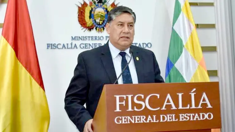 El Fiscal General del Estado en conferencia de prensa./ OXIGENO.BO